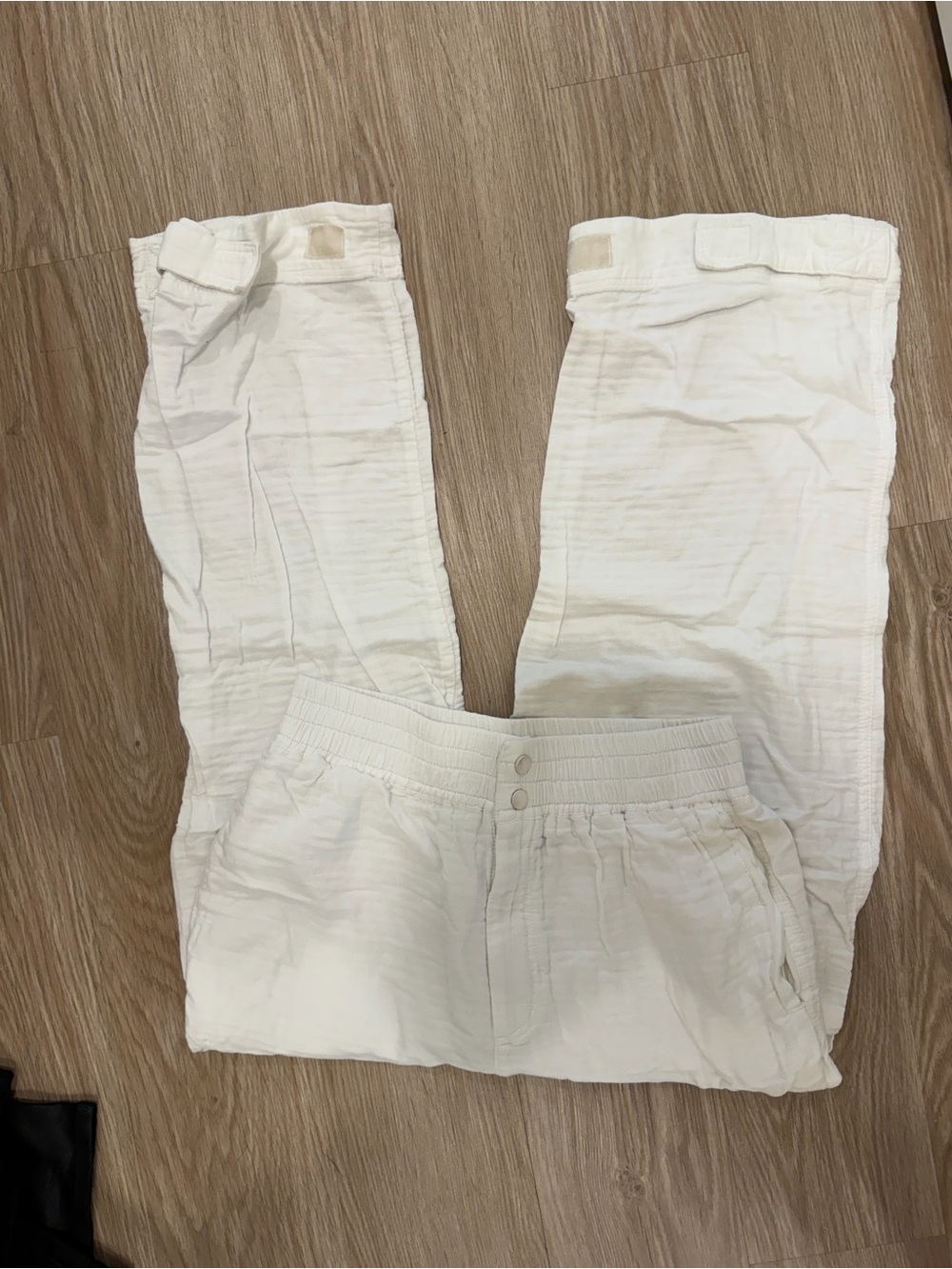 Free People Men's White Drawstring Jogger Pants